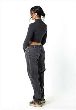 Black 90s Levi's 505 Cargo Skater Trousers Pants Jeans