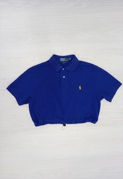 90s Polo Ralph Lauren Crop Top Blue