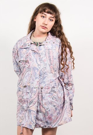 VINTAGE 90'S PASTEL FLORAL LIGHTWEIGHT CASUAL COAT JACKET
