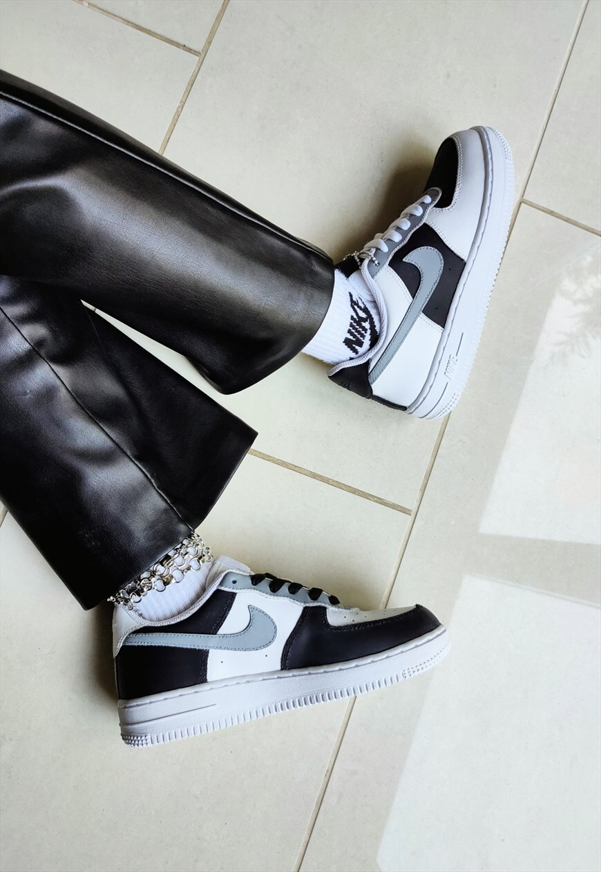 Air force 1 2025 black white sale