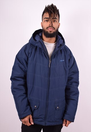 REEBOK MENS VINTAGE PADDED JACKET XL BLUE 90'S