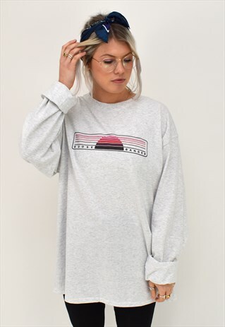 G&G UNISEX ASH PINK SUNSET L/S CUFFED TEE