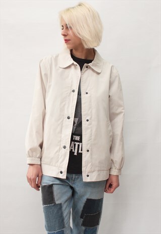 VINTAGE 90' AMAZING BEAUTIFUL CREAM LIGHT JACKET