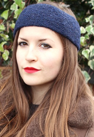 VINTAGE 90S SKI KNIT HEADBAND - FESTIVAL - LARGE - HIPPIE