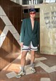 VINTAGE 90'S COOL TAILORED BAGGY SUIT UNISEX GREEN BLAZER