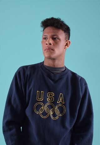 NAVY CHAMPION USA SWEATSHIRT