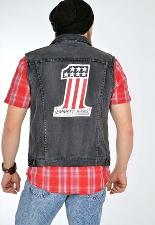 VINTAGE 90'S EMMETT JEANS DENIM WAISTCOAT