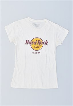 Vintage 90's Hard Rock Cafe London T-Shirt Top Off White