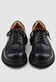 ROUND TOE DERBY SHOES PLATFORM EDGY GOTH BROGUES IN BLACK