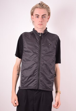 NIKE MENS VINTAGE GILET SMALL GREY 90S