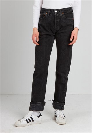 VINTAGE BLACK LEVI'S 501 FIT DENIM JEANS