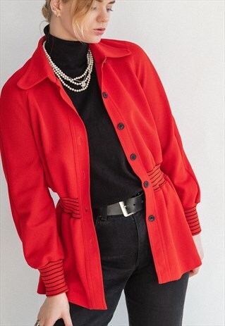 VINTAGE 70S BOHO PUFFER SLEEVE LONGER JACKET