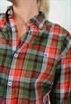 VINTAGE 90S TOMMY HILFIGER CHECKED SHIRT  SIZE M