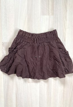 Y2K Brown Mini Skirt