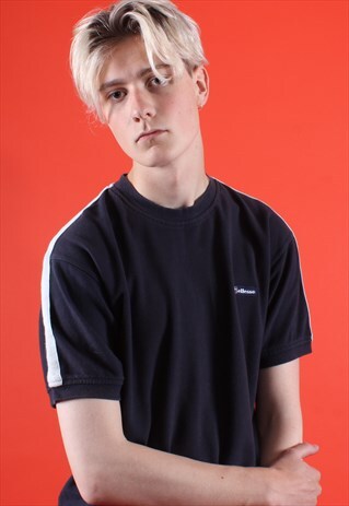 NAVY ELLESSE EMBROIDERED TEE