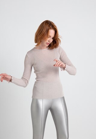 KNITWEAR WITH LUREX FLARED SLEEVE