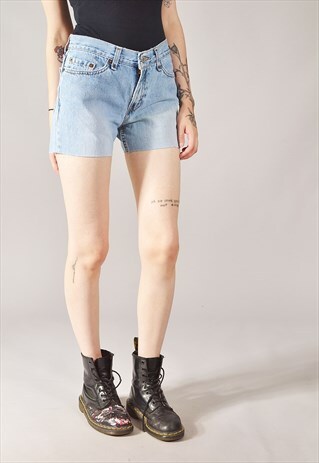 VINTAGE LEVI'S 514 DENIM SHORTS MID BLUE