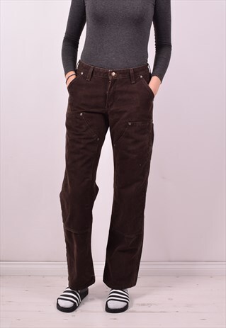 CARHARTT WOMENS VINTAGE JEANS W29 L32 BROWN 90S