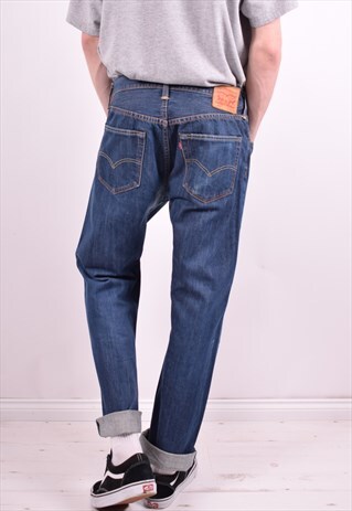 LEVI'S 501 MENS VINTAGE JEANS W34 L32 BLUE 90'S