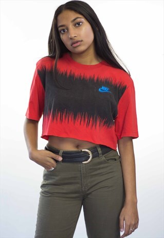 VINTAGE NIKE LOGO REWORKED CROP TOP 90S M 4