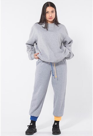 COLOUR BLOCK SWEATPANTS TRACKPANTS COZY JOGGERS TROUSERS