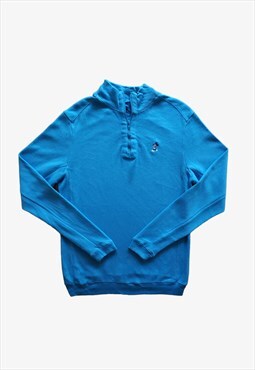Vintage Y2K Disney Blue Quarter Zip Fleece
