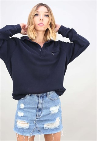 VINTAGE RETRO OVERSIZED PAUL SMITH 1/4 BUTTON SWEATSHIRT