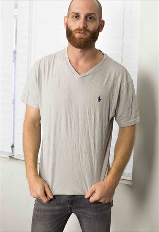 VINTAGE POLO RALPH LAUREN T-SHIRT LOGO 90S M 5.9