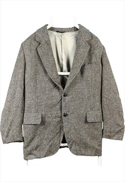 Vintage 90's Vintage club Blazer Tweed Wool Jacket Grey
