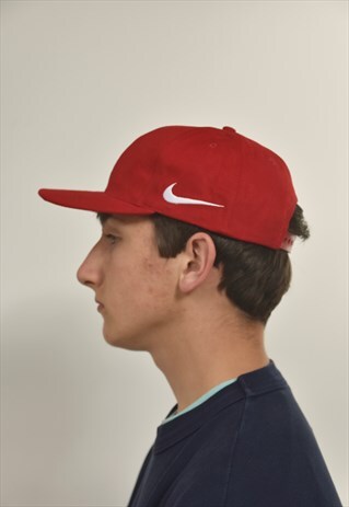 DEADSTOCK VINTAGE 90S NIKE SWOOSH SNAPBACK CAP HAT RED