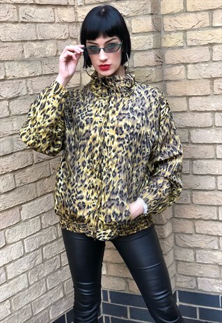 LAZY LEOPARD- 80S/90S BOMBER (UNISEX)