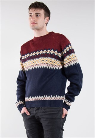 VINTAGE PATTERNED KNIT JUMPER