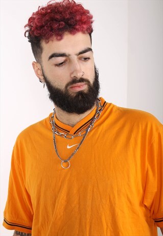 VINTAGE NIKE CENTRE SWOOSH T-SHIRT ORANGE
