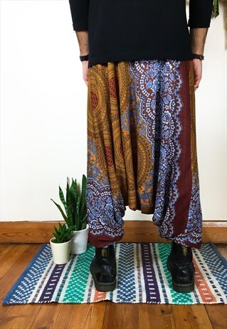 FAIRTRADE ORANGE MANDALA HIPPIE HAREMS