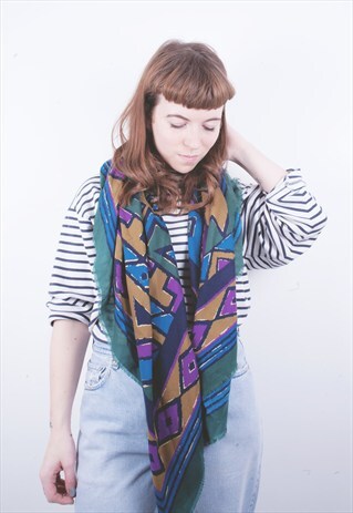VINTAGE GEOMETRIC PRINT SCARF