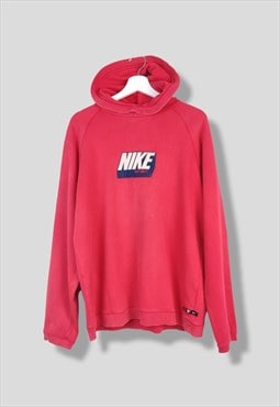 Vintage Nike Sweatshirt Hoodie Just do it in Red XL