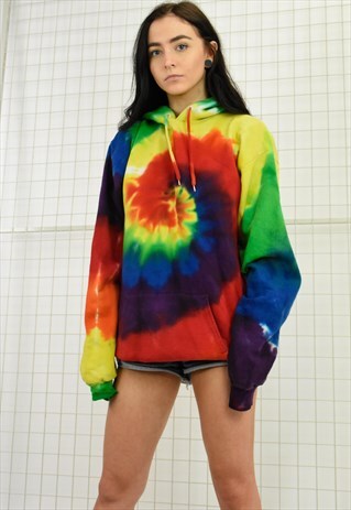 MULTI COLOURED TIE DYE HOODIE