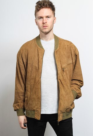 VINTAGE SUEDE BOMBER JACKET