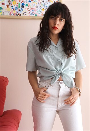 VINTAGE 80S SHORT SLEEVE FESTIVAL SHIRT
