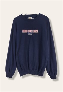 Vintage  Sweatshirt Hard rock cafe cancun in Blue XL