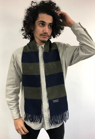 VINTAGE LAMBSWOOL CHECKED SCARF-S057