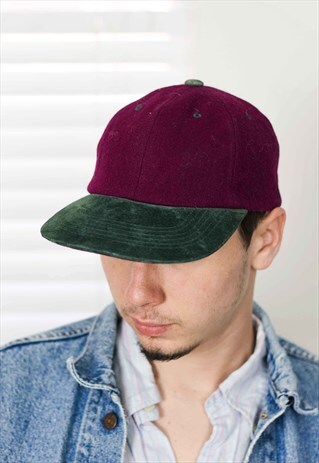 VINTAGE 2 COLOR BASEBALL CAP 90S ONE SIZE 2.8