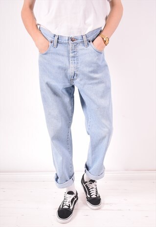 WRANGLER MENS VINTAGE JEANS W34 L30 BLUE 90S