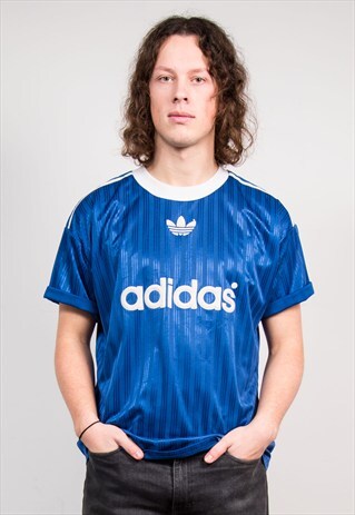 VINTAGE 90'S ADIDAS BLUE SPORTS T-SHIRT