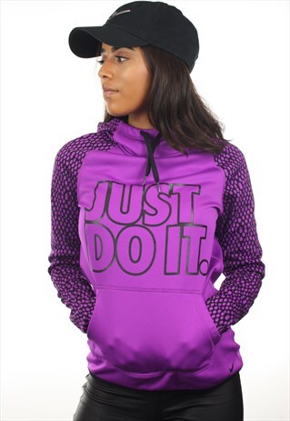 VINTAGE NIKE JUST DO IT POLYESTER HOODIE