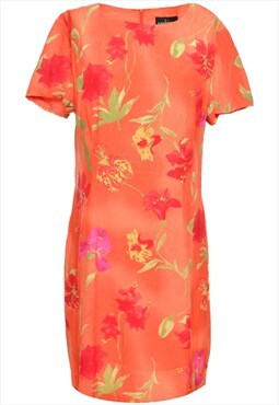 Orange Floral John Roberts Dress - L