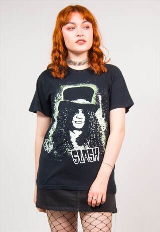 GUNS 'N' ROSES VINTAGE 90'S SLASH BLACK BAND T-SHIRT
