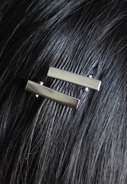 Mini Silver Hair Clips