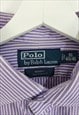 VINTAGE RALPH LAUREN STRIPPED SHIRT IN PURPLE M