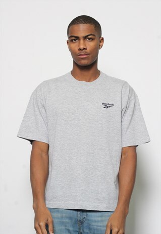 VINTAGE REEBOK LOGO T-SHIRT GREY